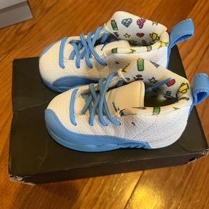 Blue and white brand new jordans